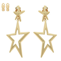 POLISHED STAR CLIP ON EARRINGS