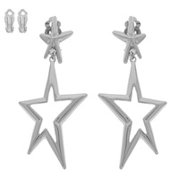 POLISHED STAR CLIP ON EARRINGS