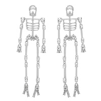 HALLOWEEN JEWELED SKELETON EARRINGS