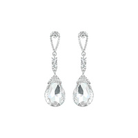 Dangly Teardrop Gem Earrings