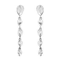 5-TIER TEARDROPCRYSTAL GEMSTONE DROP EARRINGS