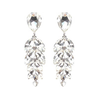 CLUSTER DROP STONE POST EARRING
