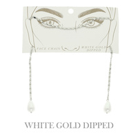GOLD PLATED PEARL DROP FACE-CHAIN