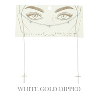 GOLD PLATED CROSS CHARM FACE-CHAIN