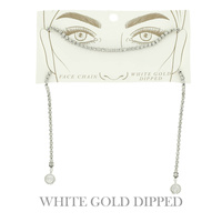 GOLD PLATED CRYSTAL DROP FACE-CHAIN