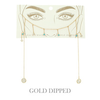 GOLD PLATED CRYSTAL DROP FACE-CHAIN