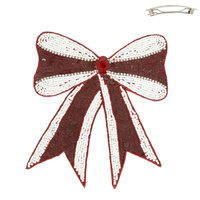 GAMEDAY SEQUIN RIBBON BARRETTE HAIR CLIP