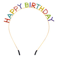 HAPPY BIRTHDAY RHINESTONE HEADBAND