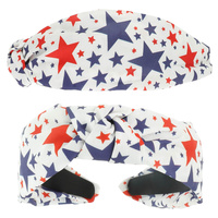 PATRIOTIC 4TH OF JULY TOP KNOTTED HEADBAND