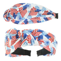 AMERICAN FLAG THEME TOP KNOTTED HEADBAND