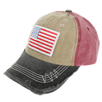 AMERICAN FLAG EMBROIDERED BASEBALL CAP