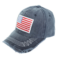 AMERICAN FLAG EMBROIDERED BASEBALL CAP