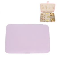 SOLID COLOR PU LEATHER JEWELRY BOX