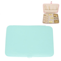 SOLID COLOR PU LEATHER JEWELRY BOX