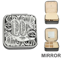 WESTERN COWBOY BOOTS METAL PLATE JEWELRY BOX