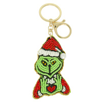 CHRISTMAS GRINCH HEART KEYCHAIN