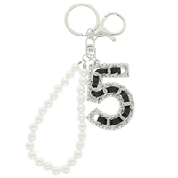 NUMBER FIVE BAG CHARM KEYCHAIN