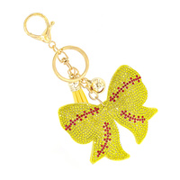 GAMEDAY SOFTBALL BOW KEYCHAIN