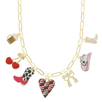 WESTERN THEME CHARM NECKLACE