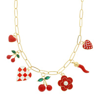 SPRING LOVE THEME CHARM NECKLACE