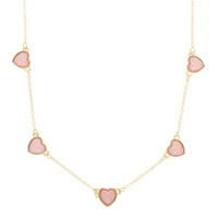 ENAMEL HEART STAION NECKLACE