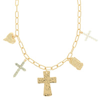 FAITH THEME CHARM NECKLACE