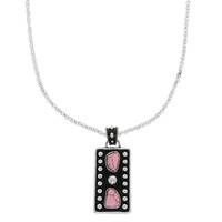 WESTERN TURQUOISE BUBBLE PENDANT NECKLACE