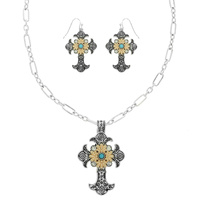 WESTERN CROSS NECKLACE SET