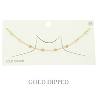 GOLD PLATED DISC CHAIN LINK NECKLACE
