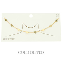 GOLD PLATED DISC CHAIN LINK NECKLACE
