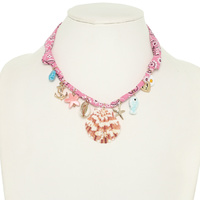 SEASHELL CHARM SCARF NECKLACE