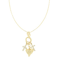 HEART CROSS CHRAM NECKLACE