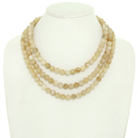 MULTI STRAND MARBLE PEARL NECKLACE