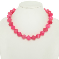 LARGE MARBLE PILLOW BEAD NECKLACE