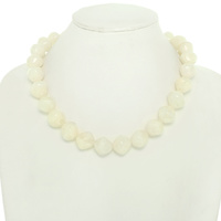 LARGE MARBLE PILLOW BEAD NECKLACE