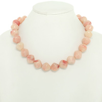 LARGE MARBLE PILLOW BEAD NECKLACE