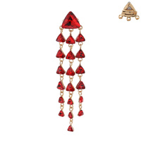 CASCADING CRYSTAL BROOCH PIN