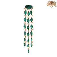CASCADING CRYSTAL BROOCH PIN