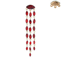 CASCADING CRYSTAL BROOCH PIN