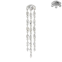 CASCADING CRYSTAL BROOCH PIN