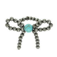 PEARL BEADED RIBBON STRETCH RING