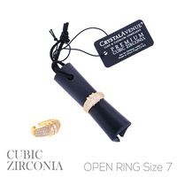 CZ PAVE TRAPEZOID CENTER RING