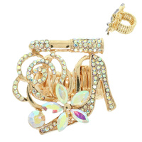 FLORAL HIGH HEEL STRETCH RING