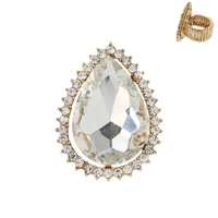 TEAR DROP STONE STRETCH RING