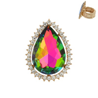 TEAR DROP STONE STRETCH RING