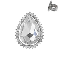 TEAR DROP STONE STRETCH RING
