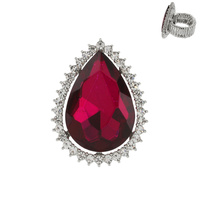 TEAR DROP STONE STRETCH RING