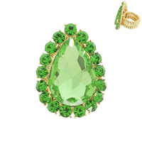 MULTI-CUT CRYSTAL TEARDROP RING