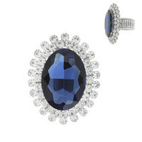 OVAL RHINESTONE STRETCH RING