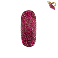 Long Stone Encrusted Knuckle Stretch Ring